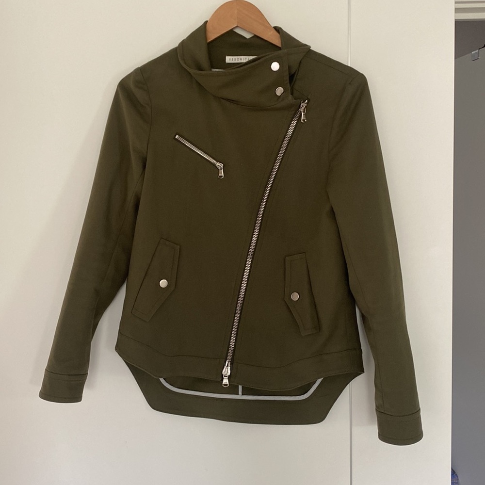 Veronica Beard Olive Asymmetrical Jacket